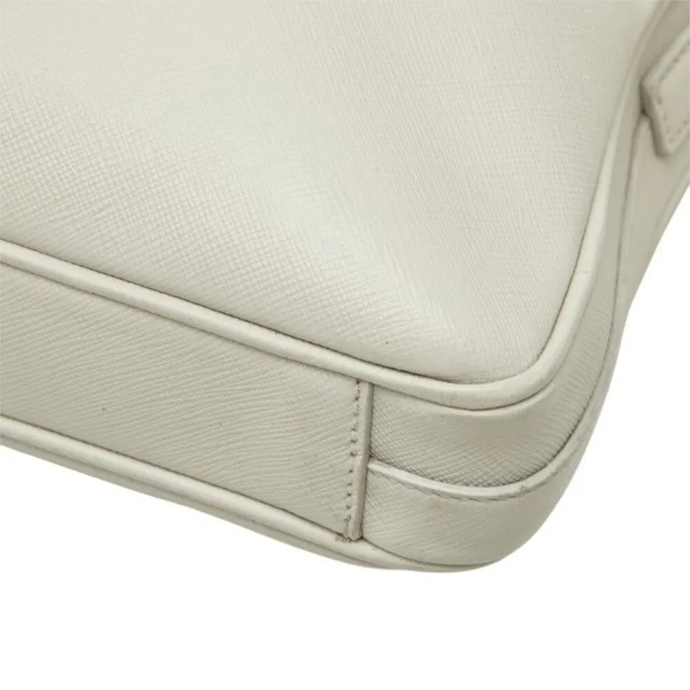 Prada Triangle Logo Plate Business Bag